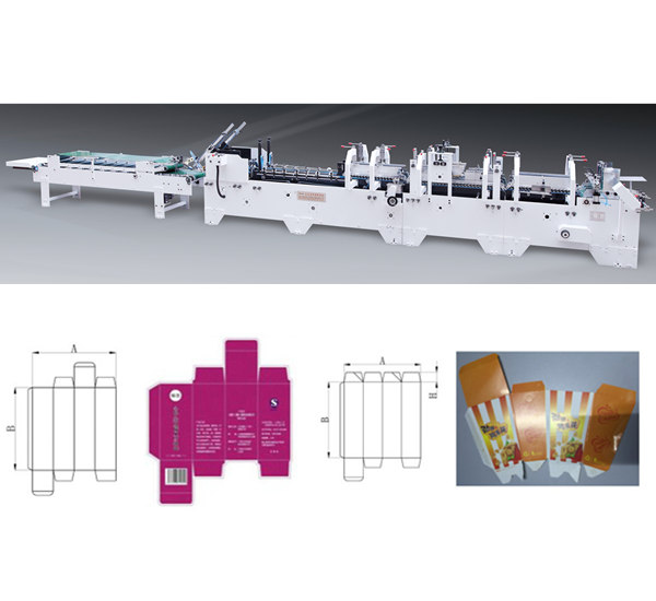 DSK-650CA auto high-speed bottom lock gluing folding machine